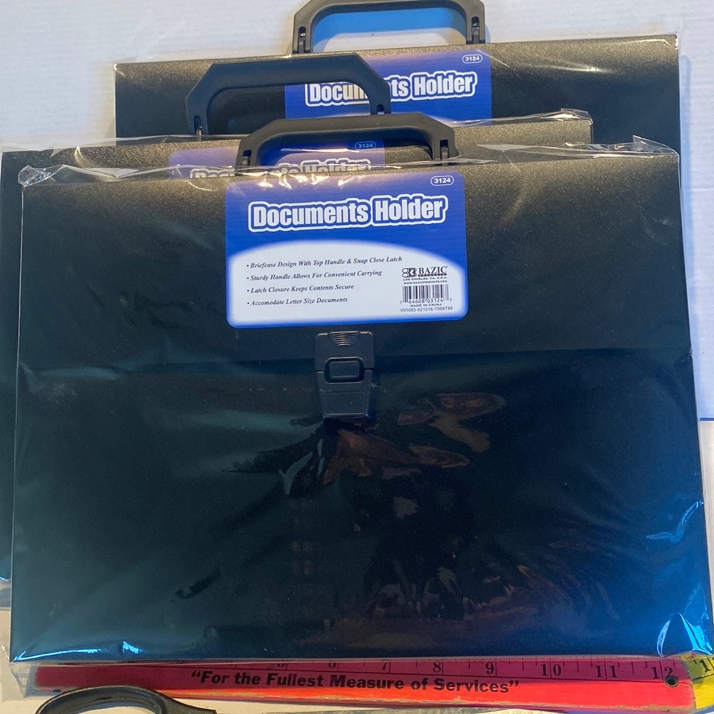 NWT Set of 3 Black Document Holders